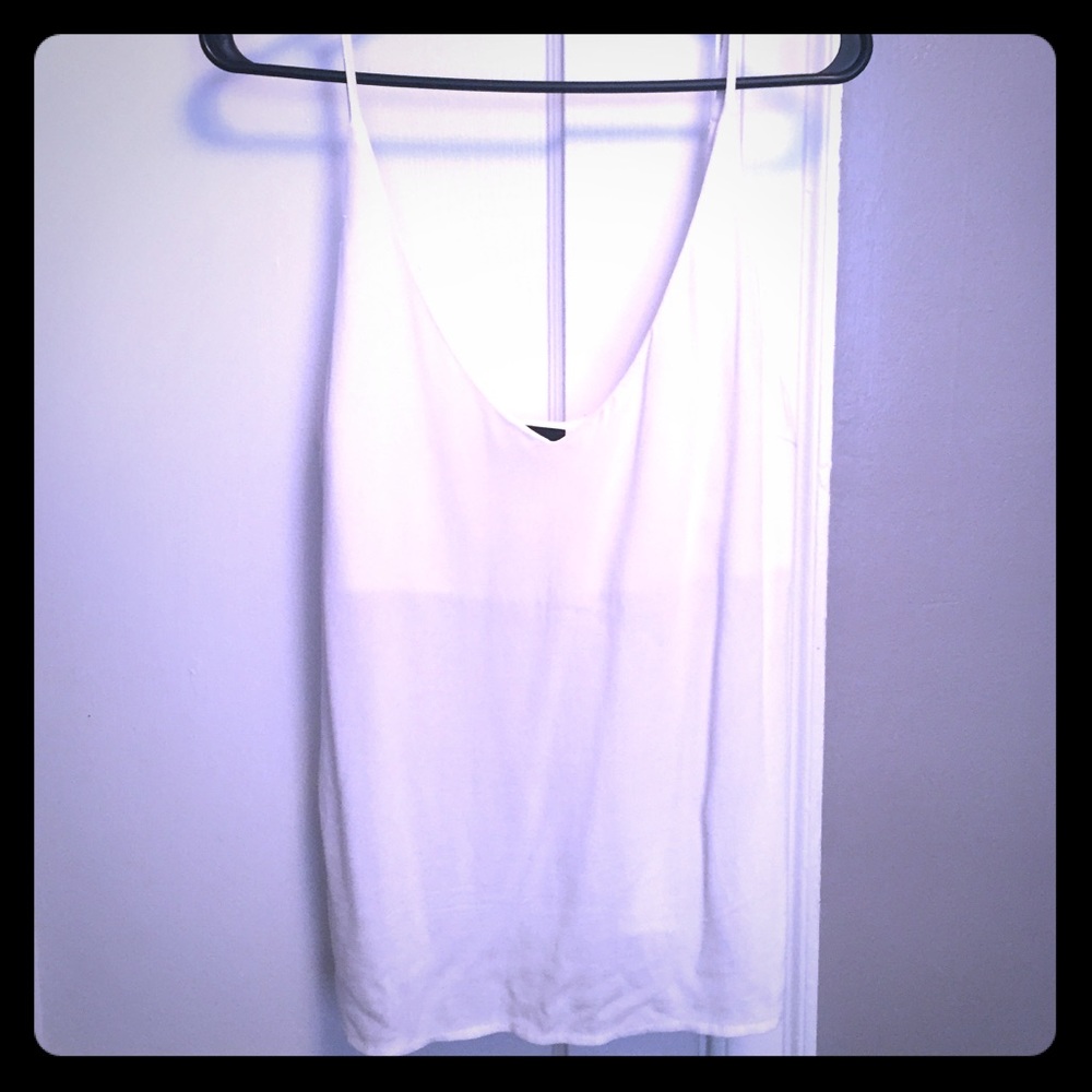 White loose fitting tank